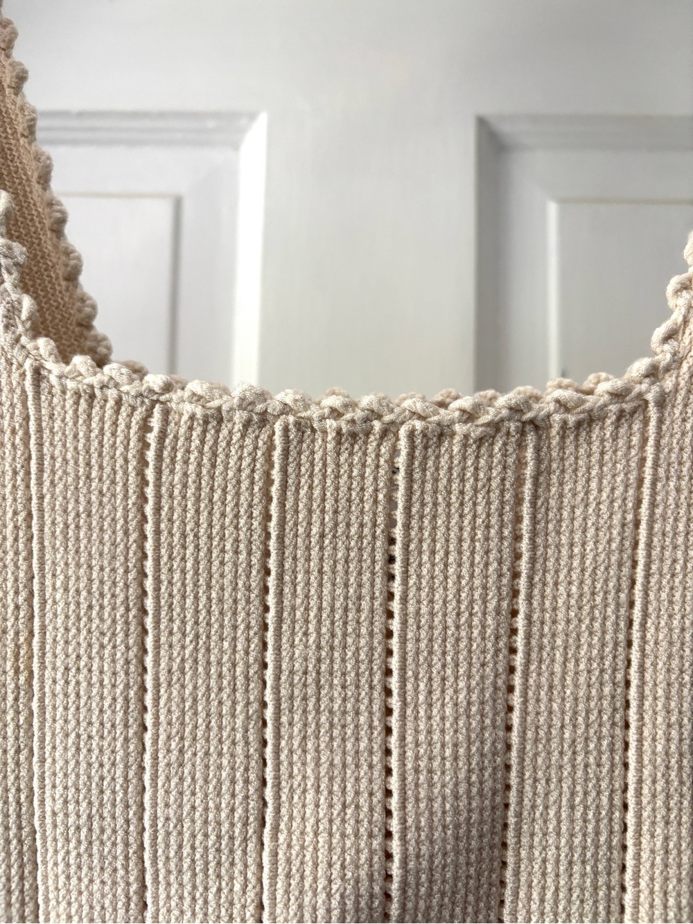 Reiss Dory Stitch Interest Square Neck Tank Vest Top Cream Size S - Picture 12 of 14